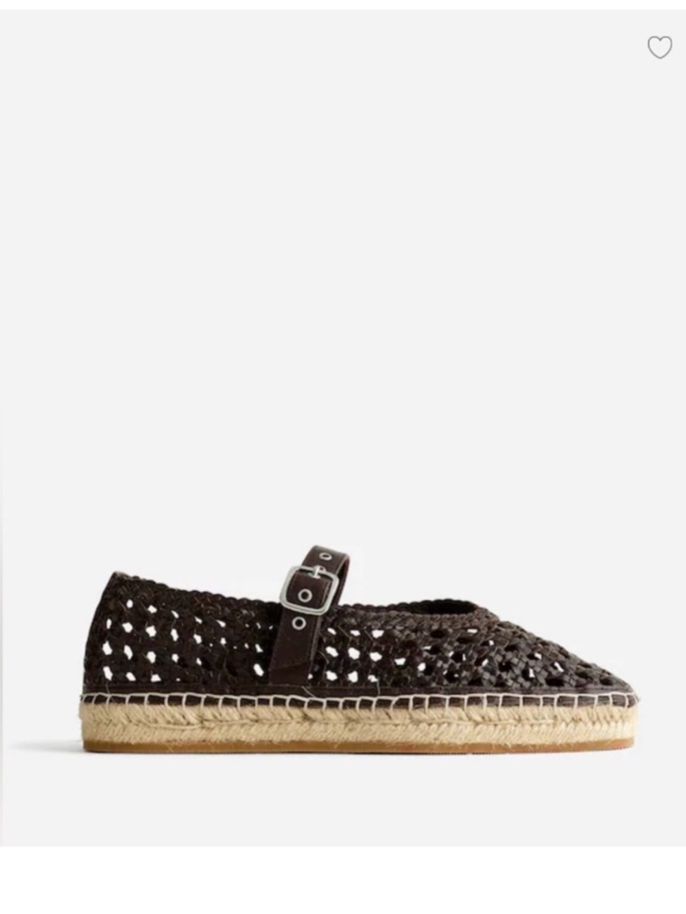 NIB • Madewell Remy Mary Jane Espareilles in Woven dark Carob - 6.5 - Picture 3 of 10
